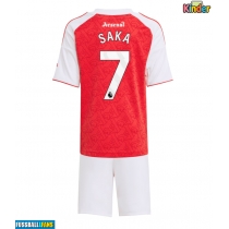 Arsenal Bukayo Saka #7 Heimtrikotsatz Kinder 2025-26 Kurzarm (+ Kurze Hosen)